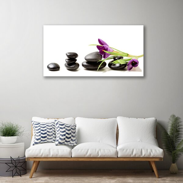 Quadro su tela Arte del fiore di croco 100x50 cm