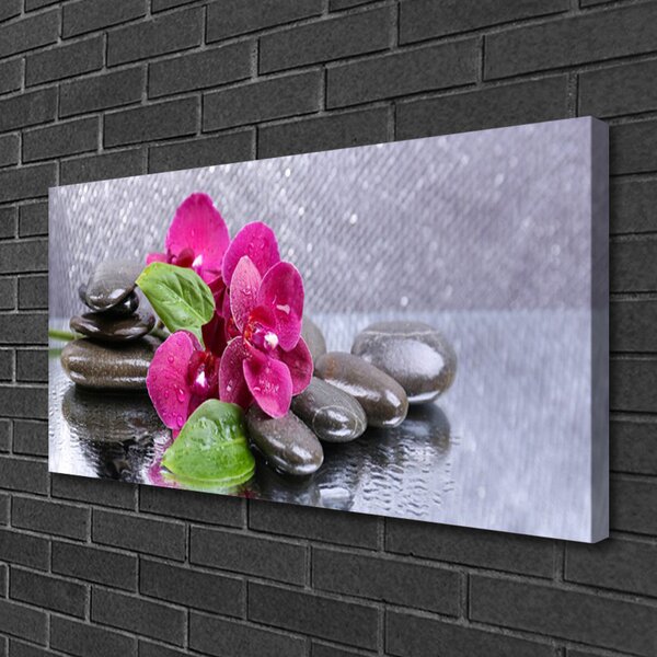 Quadro su tela Arte del fiore dell'orchidea 100x50 cm