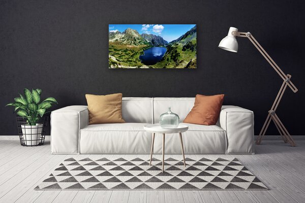 Quadro su tela Paesaggio del lago di montagna 100x50 cm