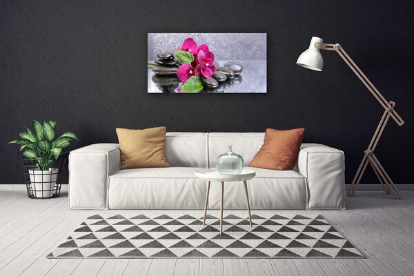 Quadro su tela Arte del fiore dell'orchidea 100x50 cm