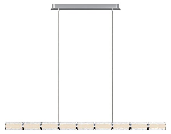 Lampada a sospensione LED LOVE cromata 37 W, luce calda 1062 lm, acrilico, dimensioni: 200 x 131,5 x 6 cm, IP20, Maxlight