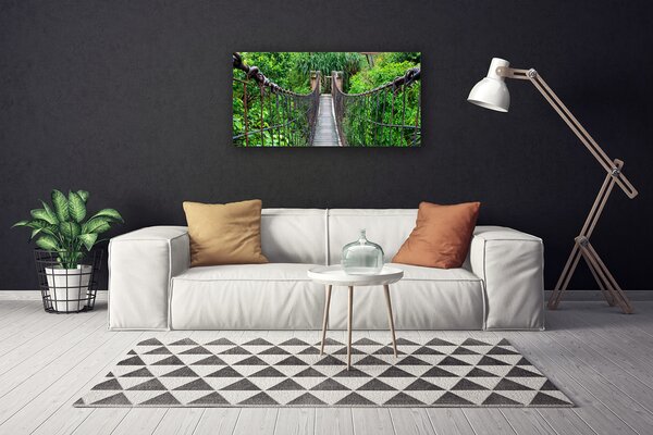 Quadro su tela Architettura del ponte dell'albero 100x50 cm
