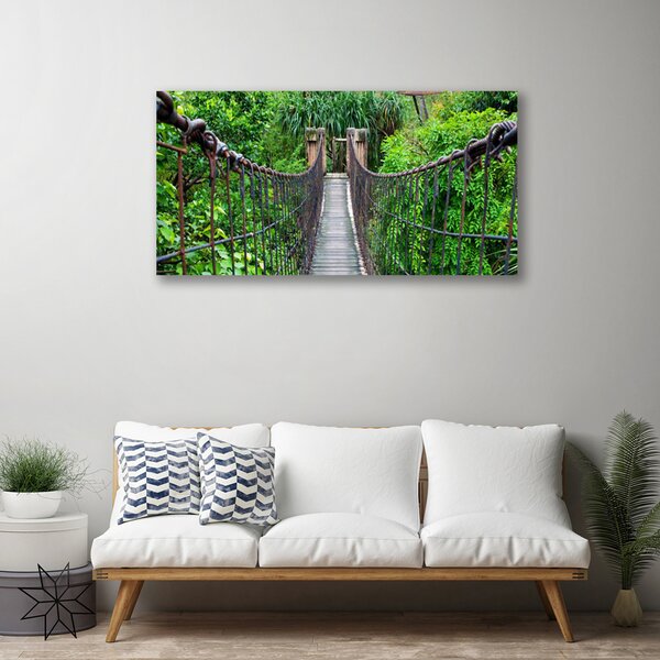 Quadro su tela Architettura del ponte dell'albero 100x50 cm