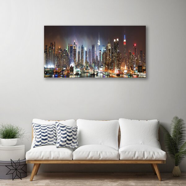 Quadro su tela Case dei grattacieli della città 100x50 cm