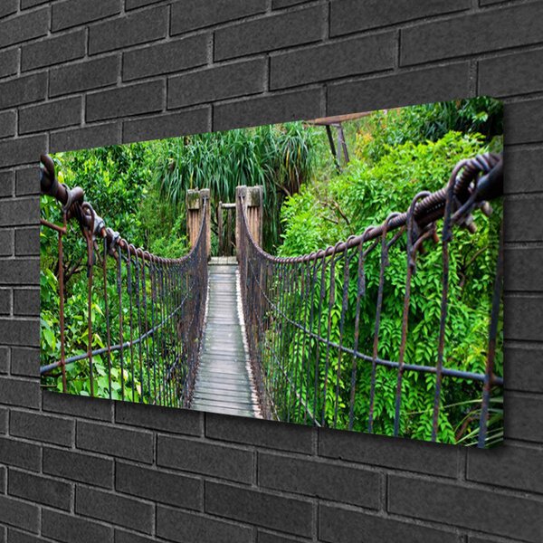 Quadro su tela Architettura del ponte dell'albero 100x50 cm