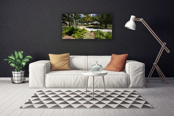 Foto quadro su tela Foglie di palma della natura 100x50 cm