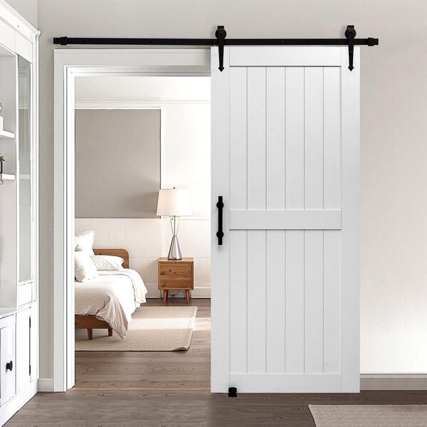 Porta scorrevole stile fienile 914x2134 mm con kit di ferramenta - sistema di porte scorrevoli stile country