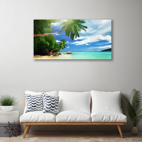 Quadro su tela Paesaggio del mare della spiaggia di Palma 100x50 cm