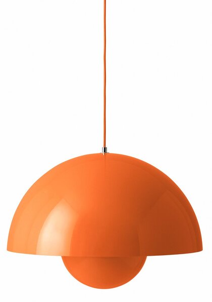 Lampada a sospensione &Tradition, Flowerpot VP2, dimmerabile, Arancione, Soggiorno, Alluminio, Design