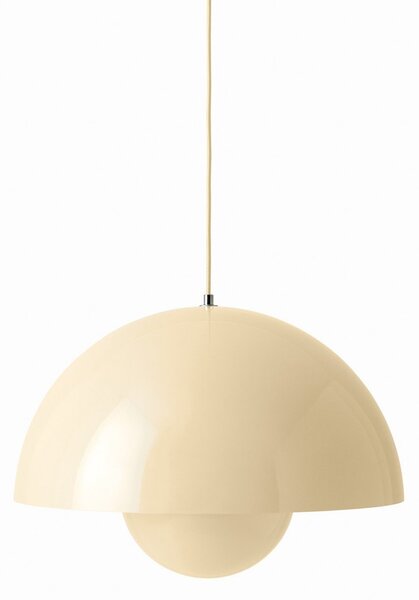 Lampada a sospensione &Tradition, Flowerpot VP2, dimmerabile, Beige, Soggiorno, Alluminio, Design