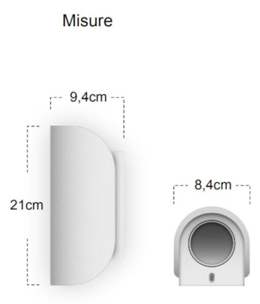 Applique gesso lampadari bartalini amaro gu10 led biemissione verniciabile - Lampadari Bartalini Gesso