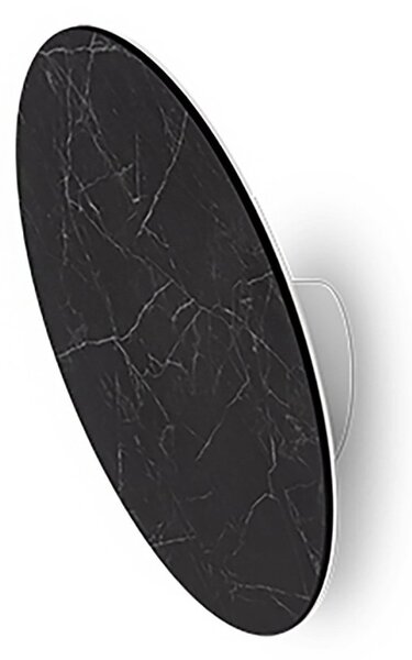Applique tondo led linea light gemini 9675 3000k 2094lm ip40 vetro nero greco - Linea Light Group