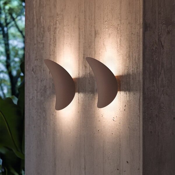 Applique esterno linea light alba 9662m 2700k 1702lm ip65 alluminio dark brown diffusore vetro - Linea Light Group