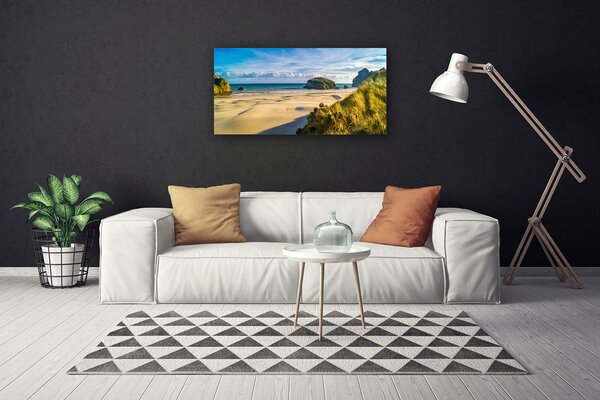 Quadro su tela Spiaggia del mare dell'oceano 100x50 cm