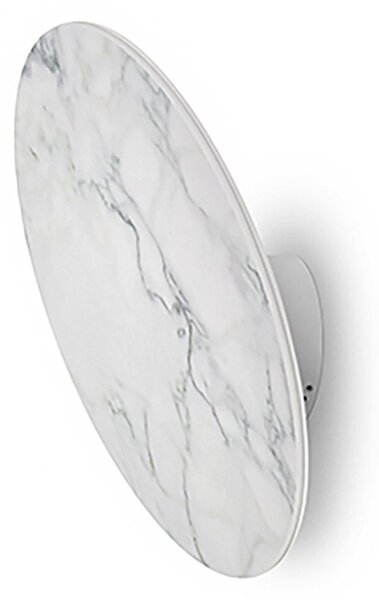 Applique tondo led linea light gemini 9676 3000k 2094lm ip40 vetro bianco statuary - Linea Light Group
