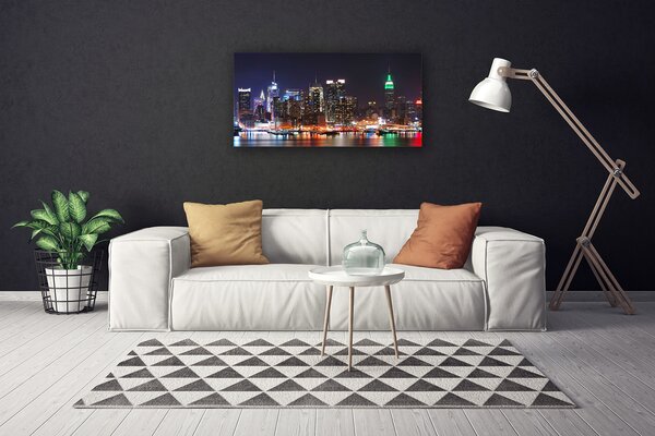 Quadro su tela Case dei grattacieli della città 100x50 cm