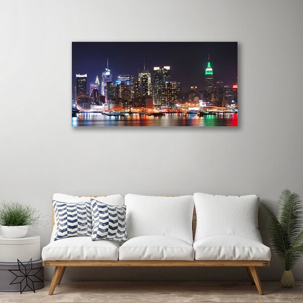 Quadro su tela Case dei grattacieli della città 100x50 cm