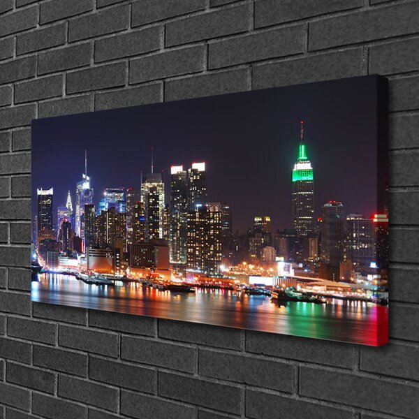 Quadro su tela Case dei grattacieli della città 100x50 cm
