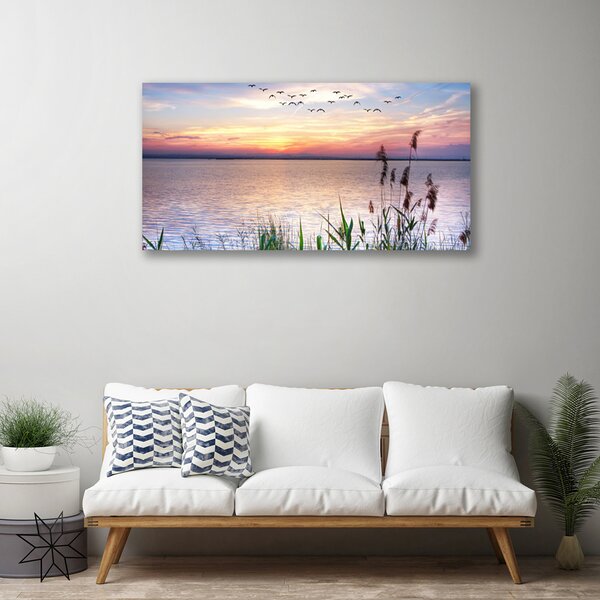 Quadro su tela Schede del mare, paesaggio del cielo 100x50 cm