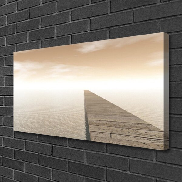 Quadro su tela Architettura del molo del mare 100x50 cm