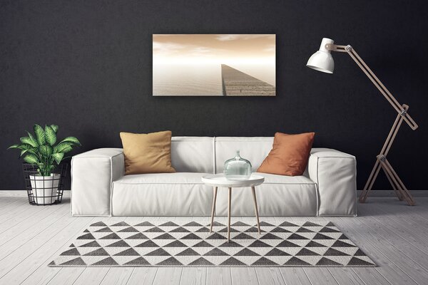 Quadro su tela Architettura del molo del mare 100x50 cm