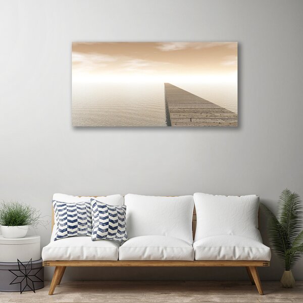 Quadro su tela Architettura del molo del mare 100x50 cm