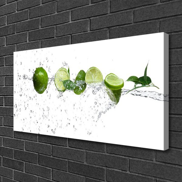 Quadro su tela Lime. Acqua. Cucina 100x50 cm