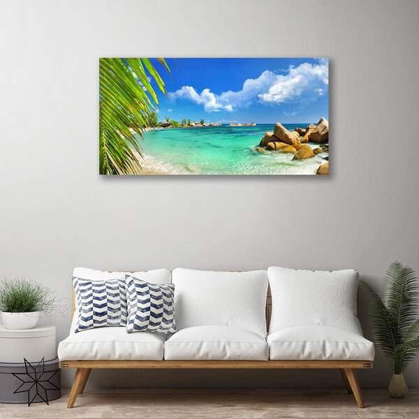 Quadro su tela Paesaggio di roccia marina 100x50 cm