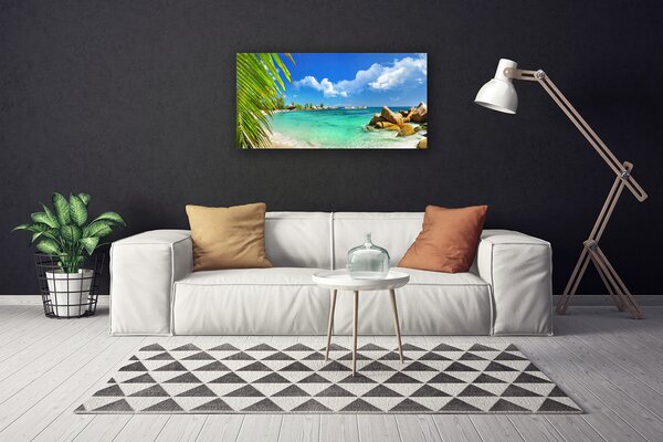 Quadro su tela Paesaggio di roccia marina 100x50 cm