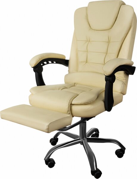 Sedia da ufficio con poggiapiedi - beige Malatec 23287