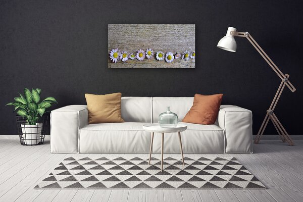 Quadro su tela Margherita, pianta, natura 100x50 cm