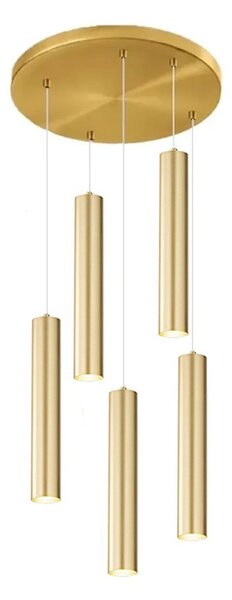 Lampadario classico perenz shot 8032 ob 8492 or gu10 led ottone oro opaco multiluce - Perenz