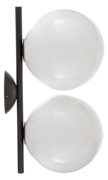 Applique da parete FLOS, IC C/W1 Double, dimmerabile, Bianco, Soggiorno, Vetro, Design