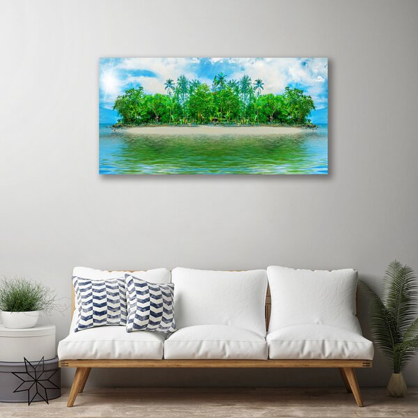 Quadro su tela Paesaggio dell'isola di mare 100x50 cm