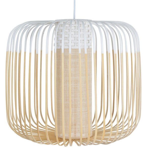 Lampada a sospensione Forestier, Bamboo Light M, dimmerabile, Bianco, Soggiorno, Bambù, Design