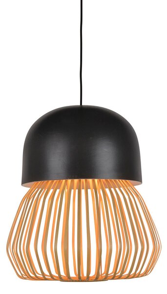 Lampada a sospensione Forestier, Anemos, dimmerabile, Nero, Soggiorno, Bambù, Design