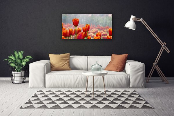 Quadro su tela Tulipani, fiori, piante 100x50 cm
