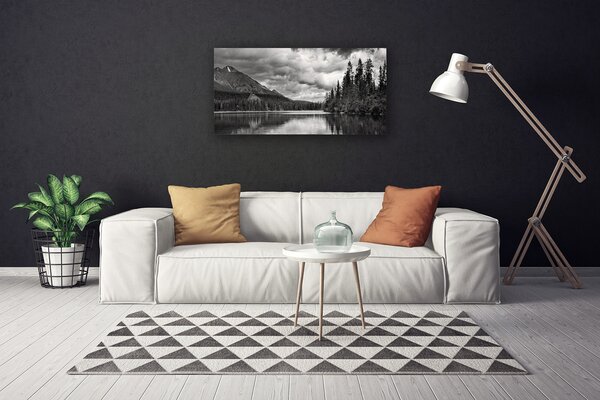 Quadro su tela Lago di foresta naturale 100x50 cm
