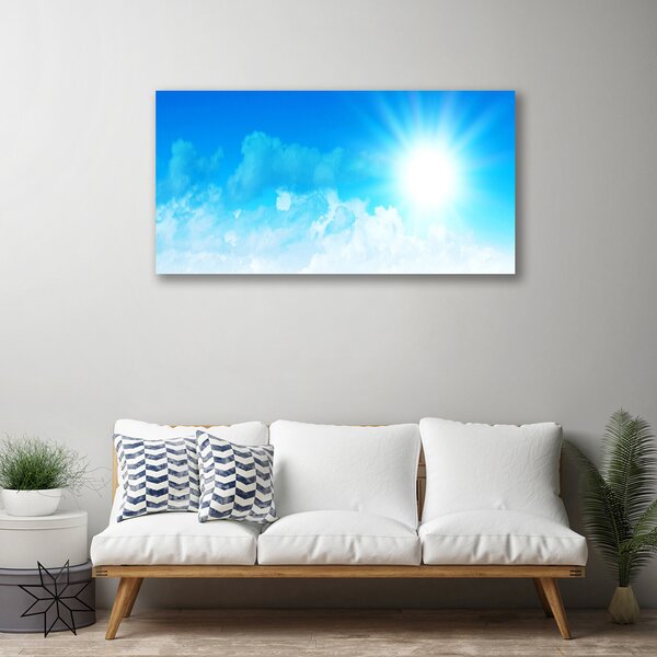 Foto quadro su tela Il sole, il cielo, il paesaggio 100x50 cm