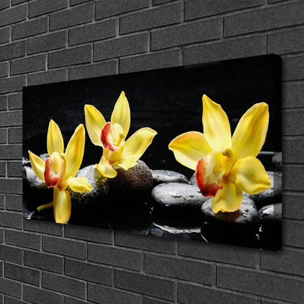 Quadro su tela Pianta dell'orchidea del fiore 100x50 cm