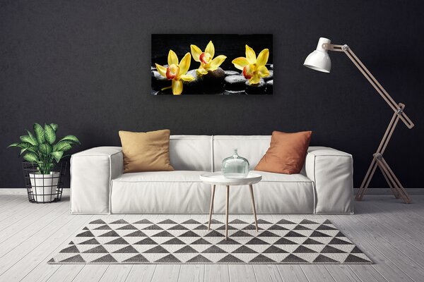 Quadro su tela Pianta dell'orchidea del fiore 100x50 cm