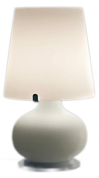 Abat-jour moderna illuminando classic p lampada tavolo metallo vetro paralume bianco interni e14 g9 - Illuminando
