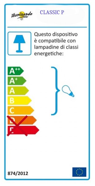 Abat-jour moderna illuminando classic p lampada tavolo metallo vetro paralume bianco interni e14 g9 - Illuminando