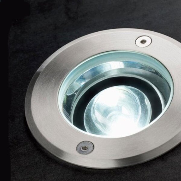 Faretto incasso sovil bascu 98085 09 led acciaio vetro orientabile calpestabile - Sovil Illuminazione
