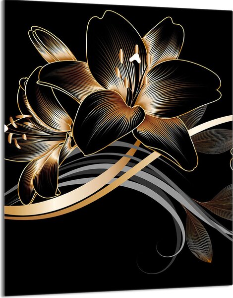 Piastra di copertura del piano cottura 40x52 Piastra di copertura del piano cottura in Vetroceramica, tagliere decorativo, nero orchidea