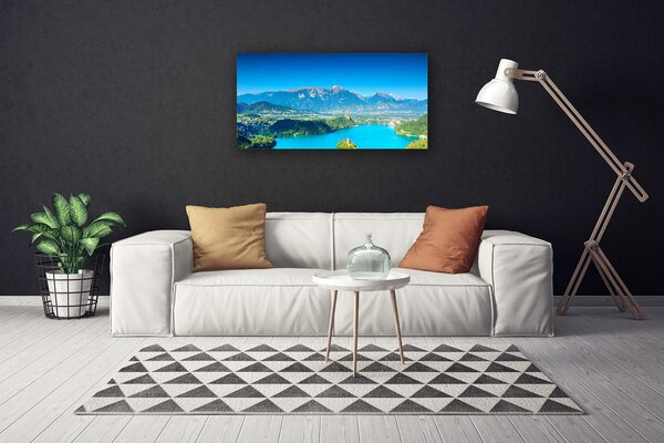 Quadro su tela Paesaggio del lago di montagna 100x50 cm