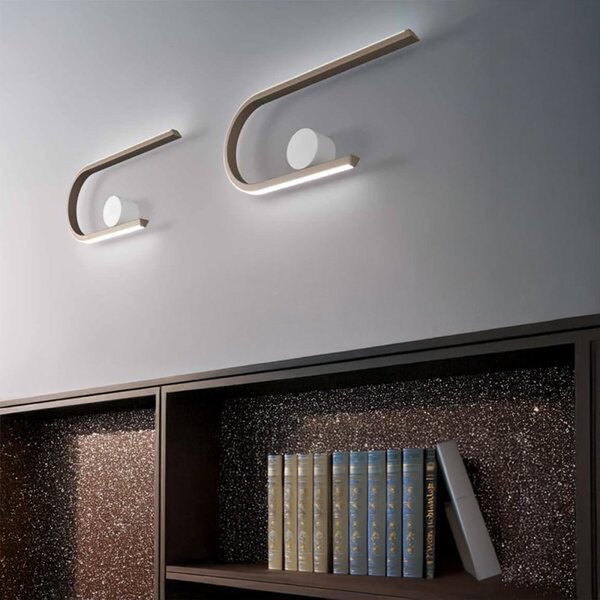 Applique led fratelli braga glifo 2168 as 21-10 1350lm grigio tortora - Fratelli Braga