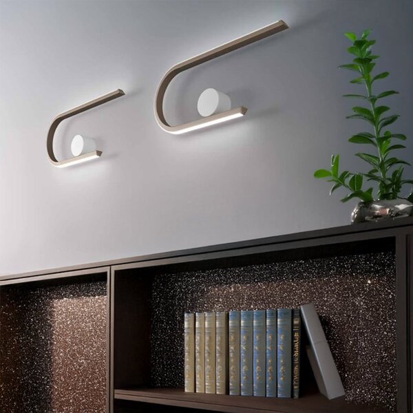 Applique led fratelli braga glifo 2168 ad 21-10 1350lm grigio tortora - Fratelli Braga