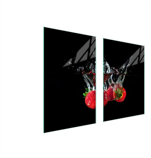 Piatto Di Protezione In Vetro Per Cucina 65X52 Fragola
