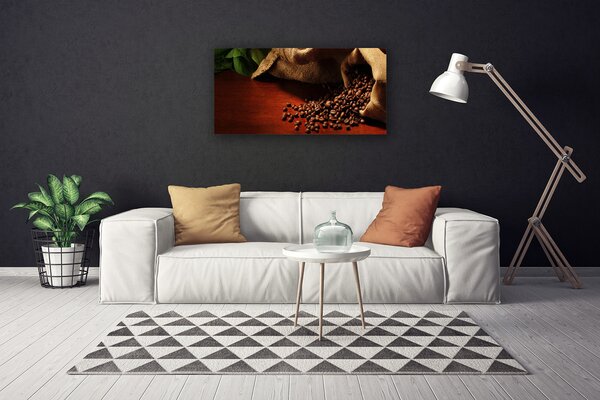 Stampa quadro su tela Cucina in chicchi di caffè 100x50 cm
